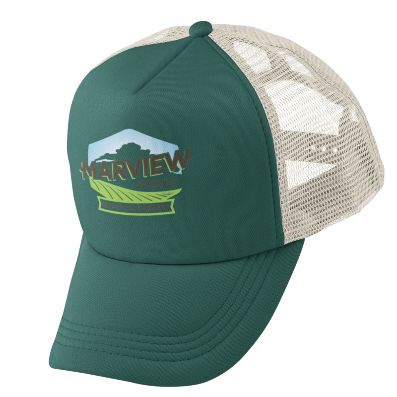 Unisex Trucker Green Beige Hat